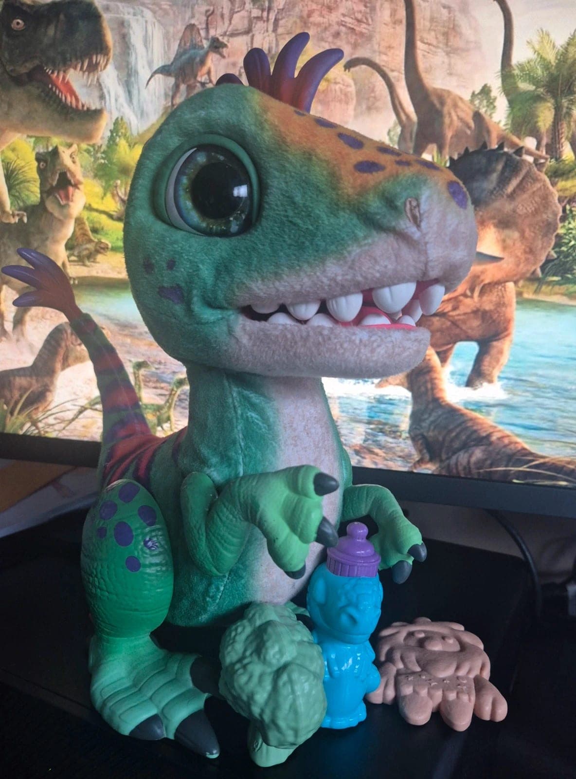 FurReal Munchin Dinosaurus interactieve knuffel