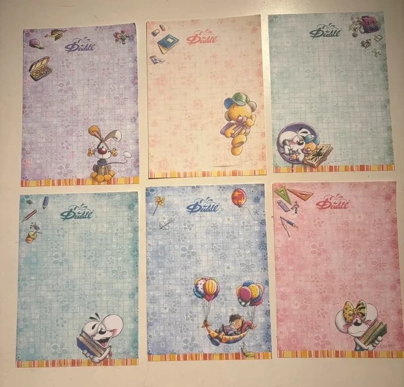 🌸🌸 6 Diddl is back A6 blaadjes - Diddl