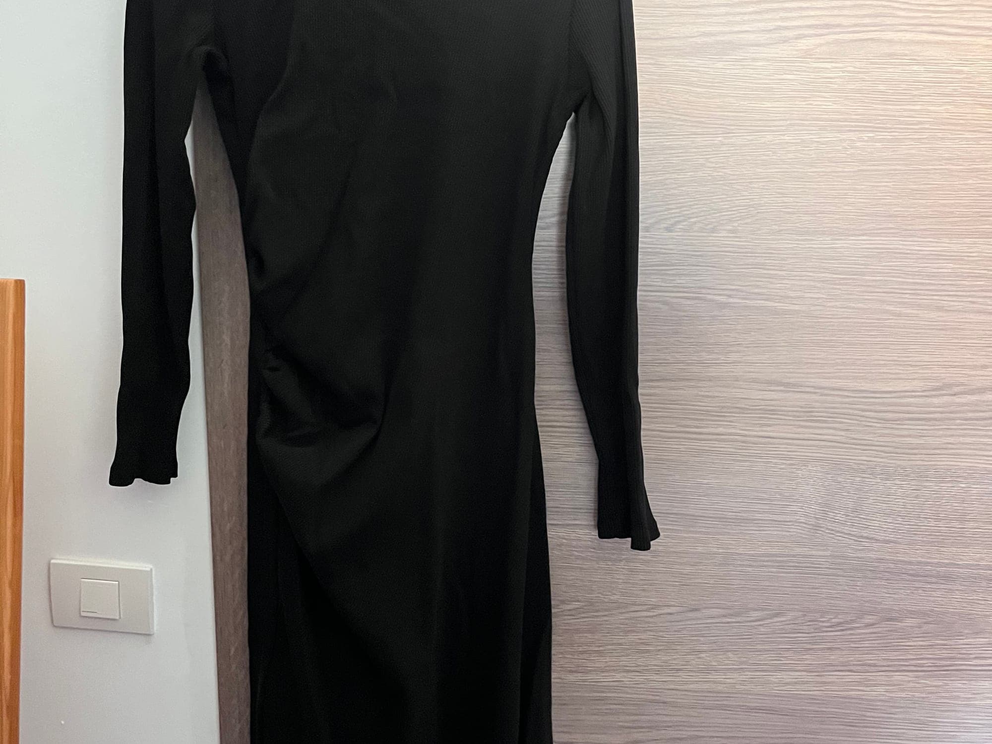 Zwarte ribgebreide jurk van zara xl
