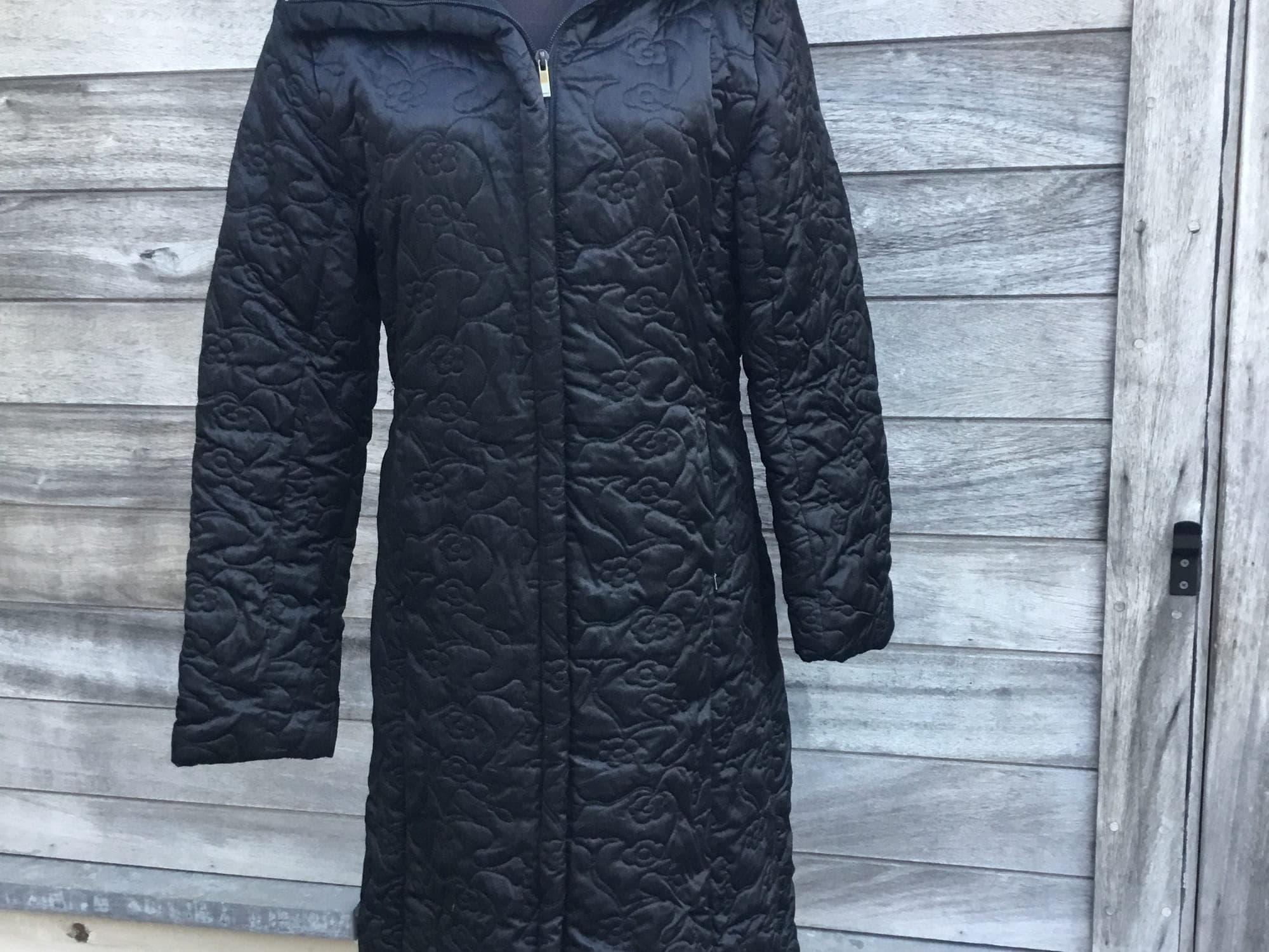 Veste d'hiver matelassée noire avec motif floral mexx taille 38