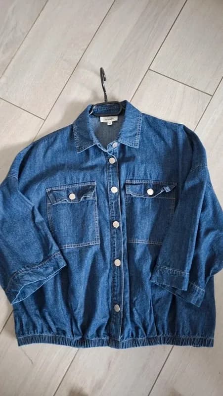 Norah denim overshirt/jacket in blauw maat 40