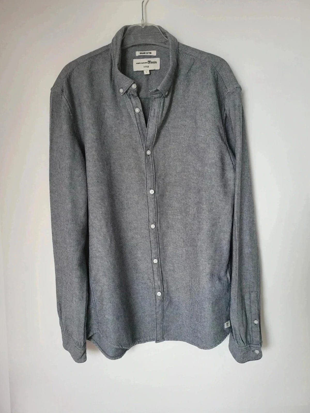 Grijs Hemd Tom Tailor denim Maat L