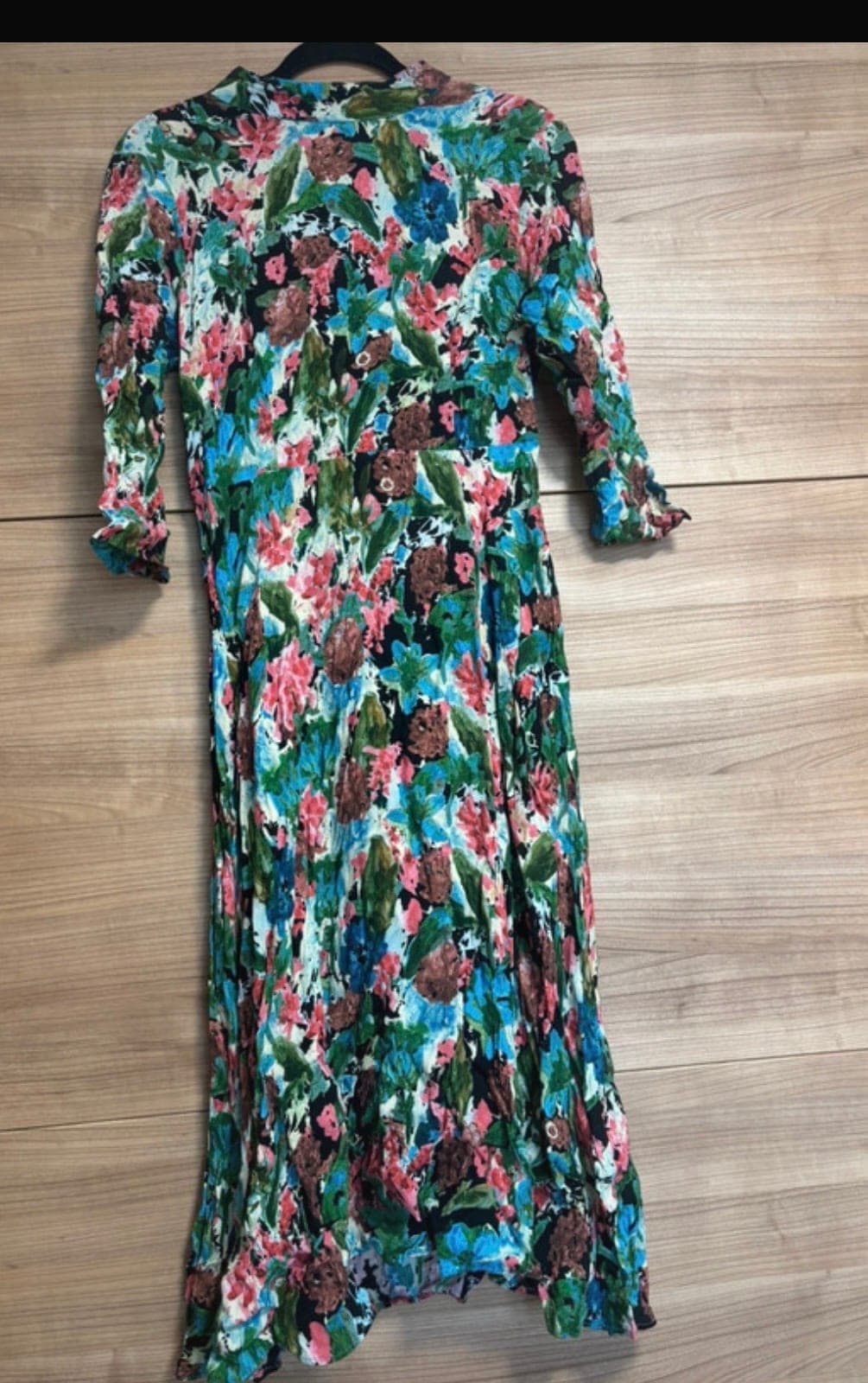 Vintage bloemenprint jurk met 3/4 mouwen