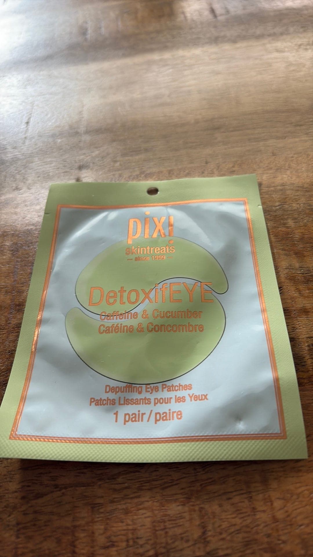 Pixi DetoxifEYE Depuffing Eye Patches - Caffeine & Cucumber