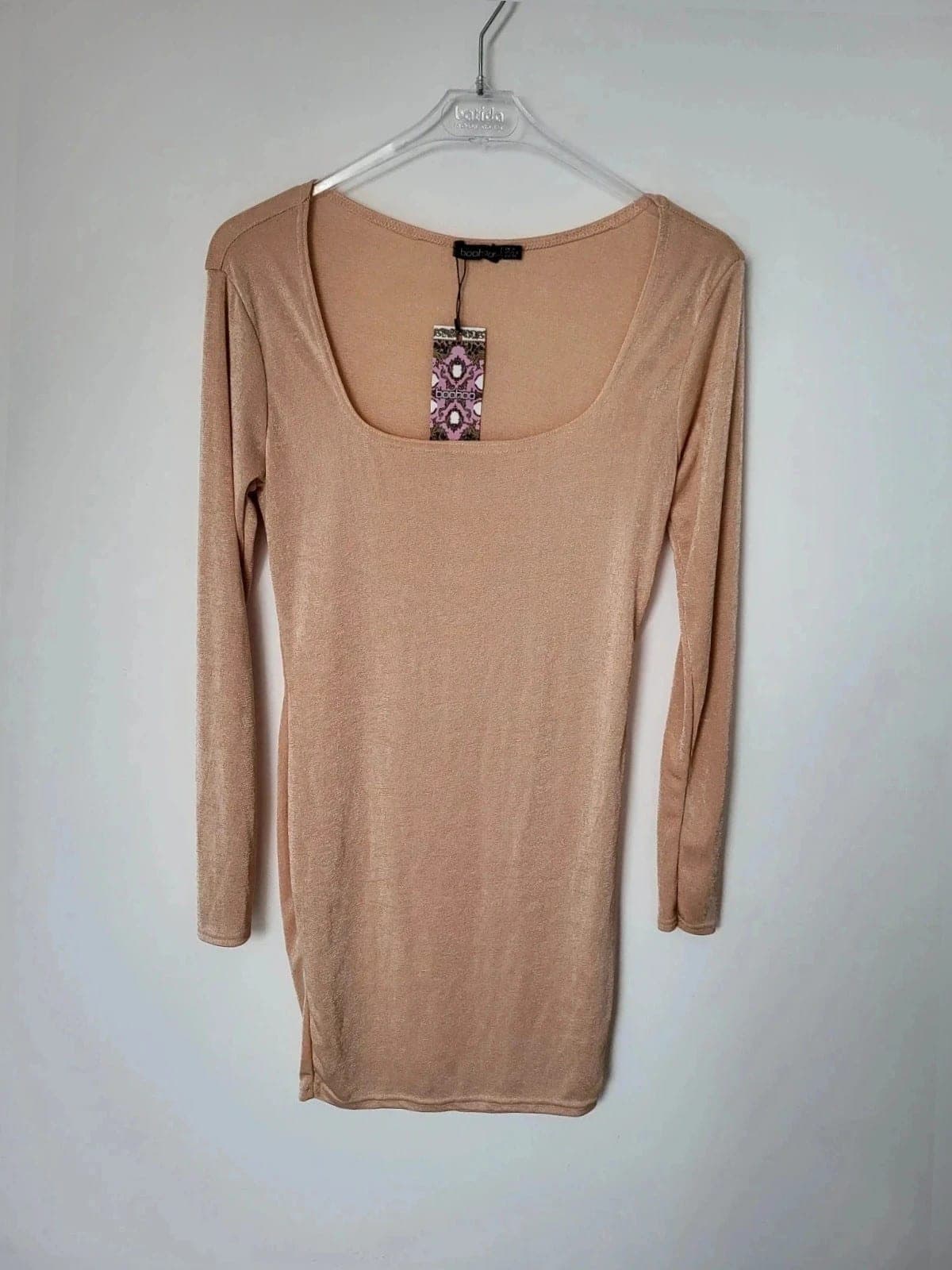 *NIEUW* boohoo mini Dress nude maat 36