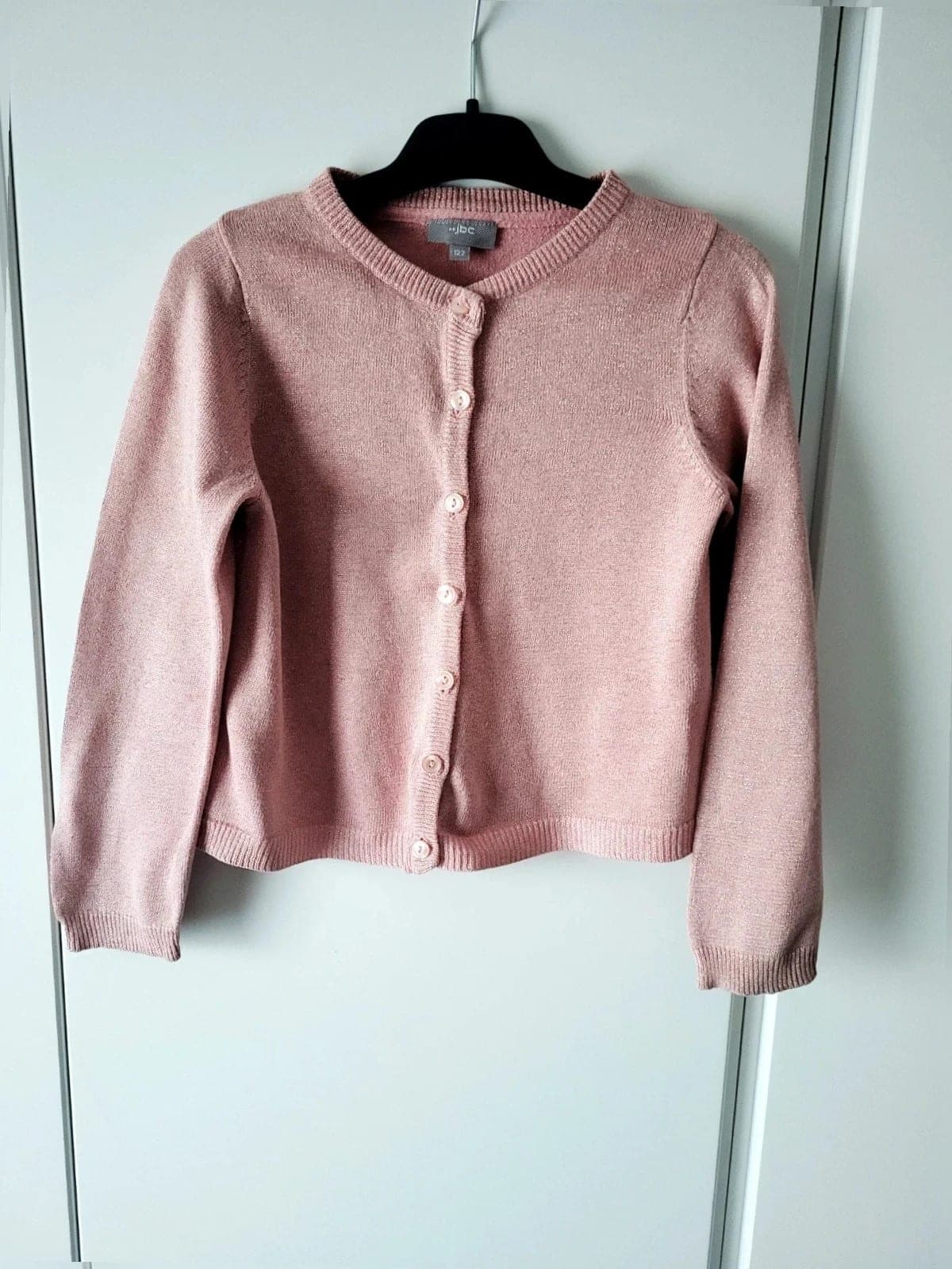 Roze glitter cardigan jBC Maat 122 meisjes vestje