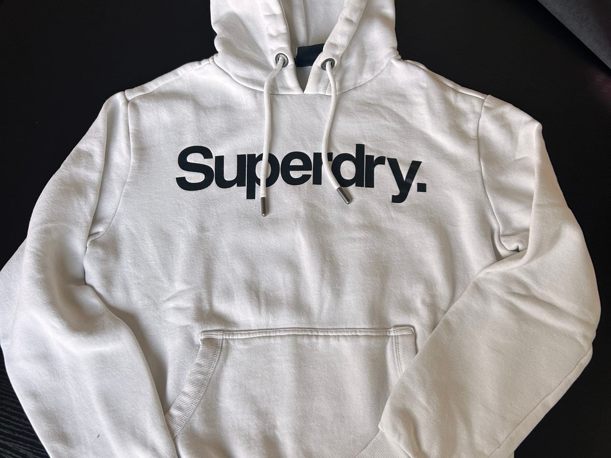 Superdry hoodie wit met logo print