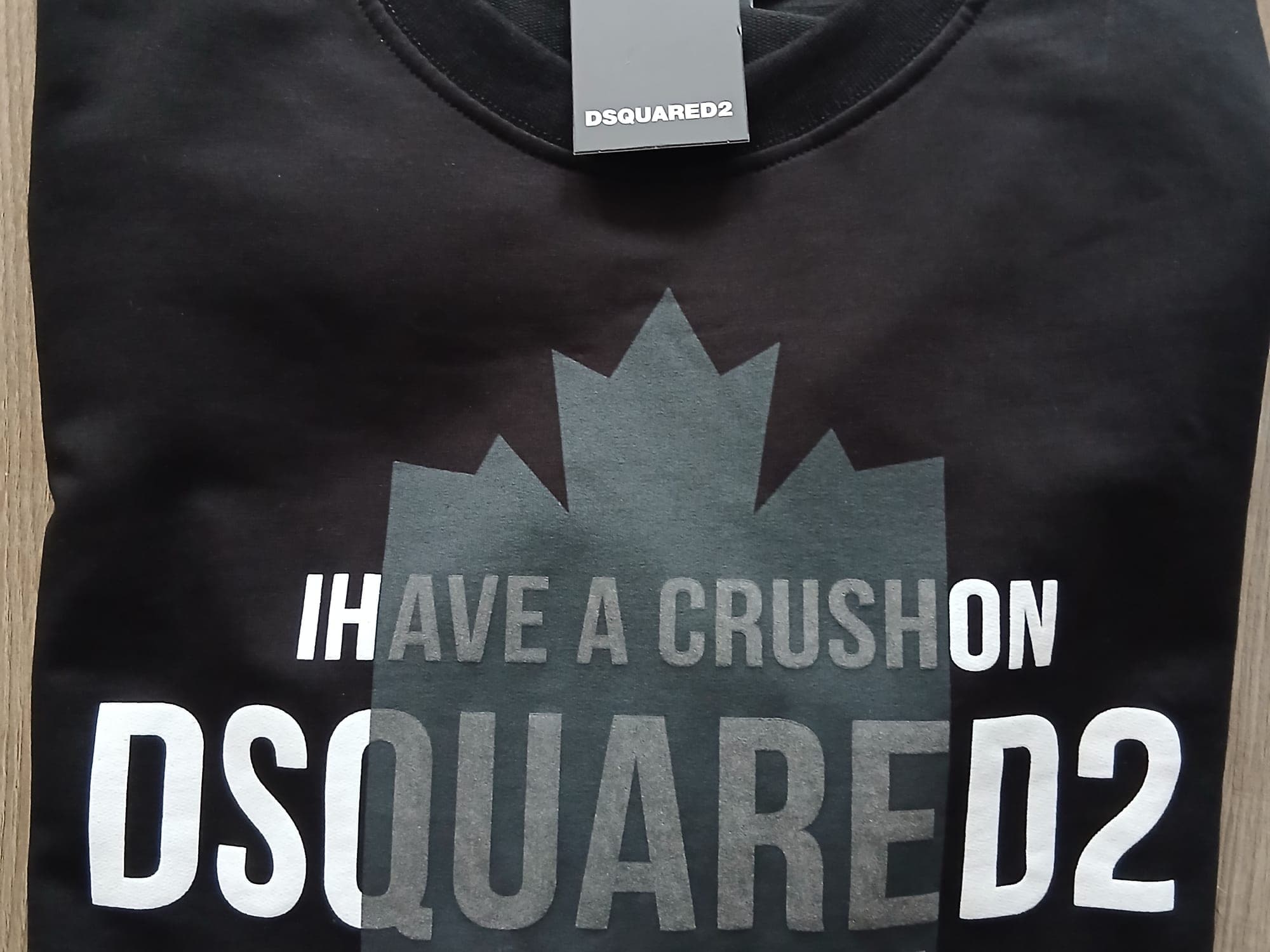 DSQUARED2 zwarte sweater met maple leaf print - jongens