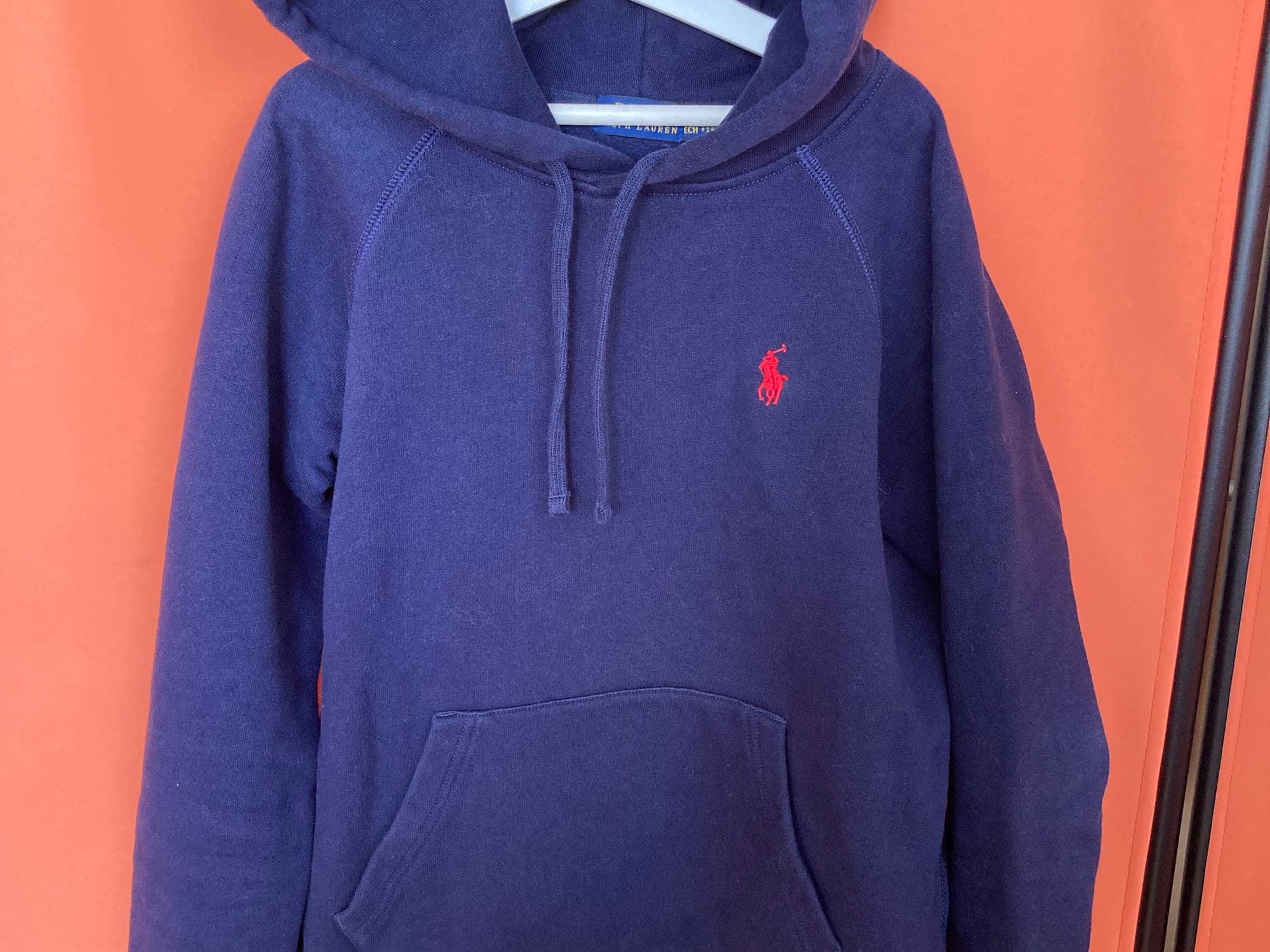 Ralph Lauren hoodie navy met rood logo