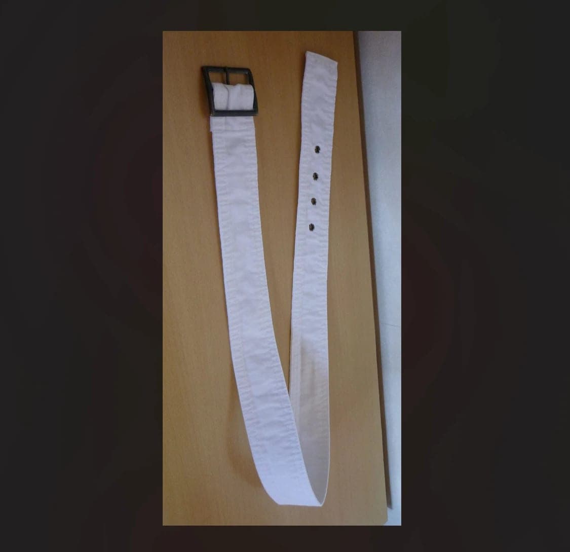 Witte katoenen riem ceintuur
