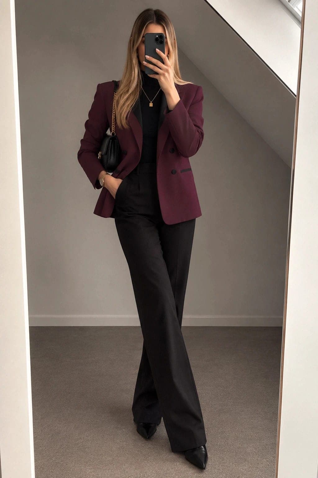 ZARA bordeaux blazer XS | Double-breasted | Als nieuw