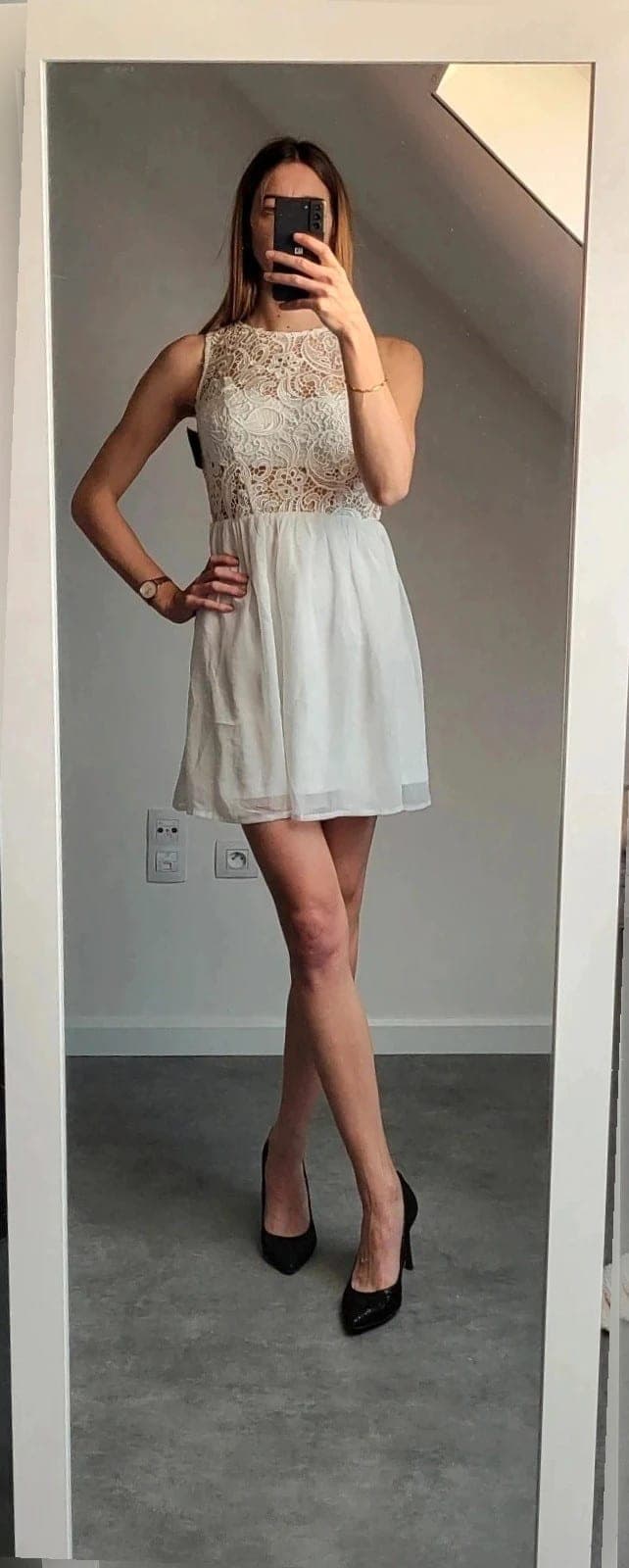 *NIEUW* wit jurkje Met open rug maat 36