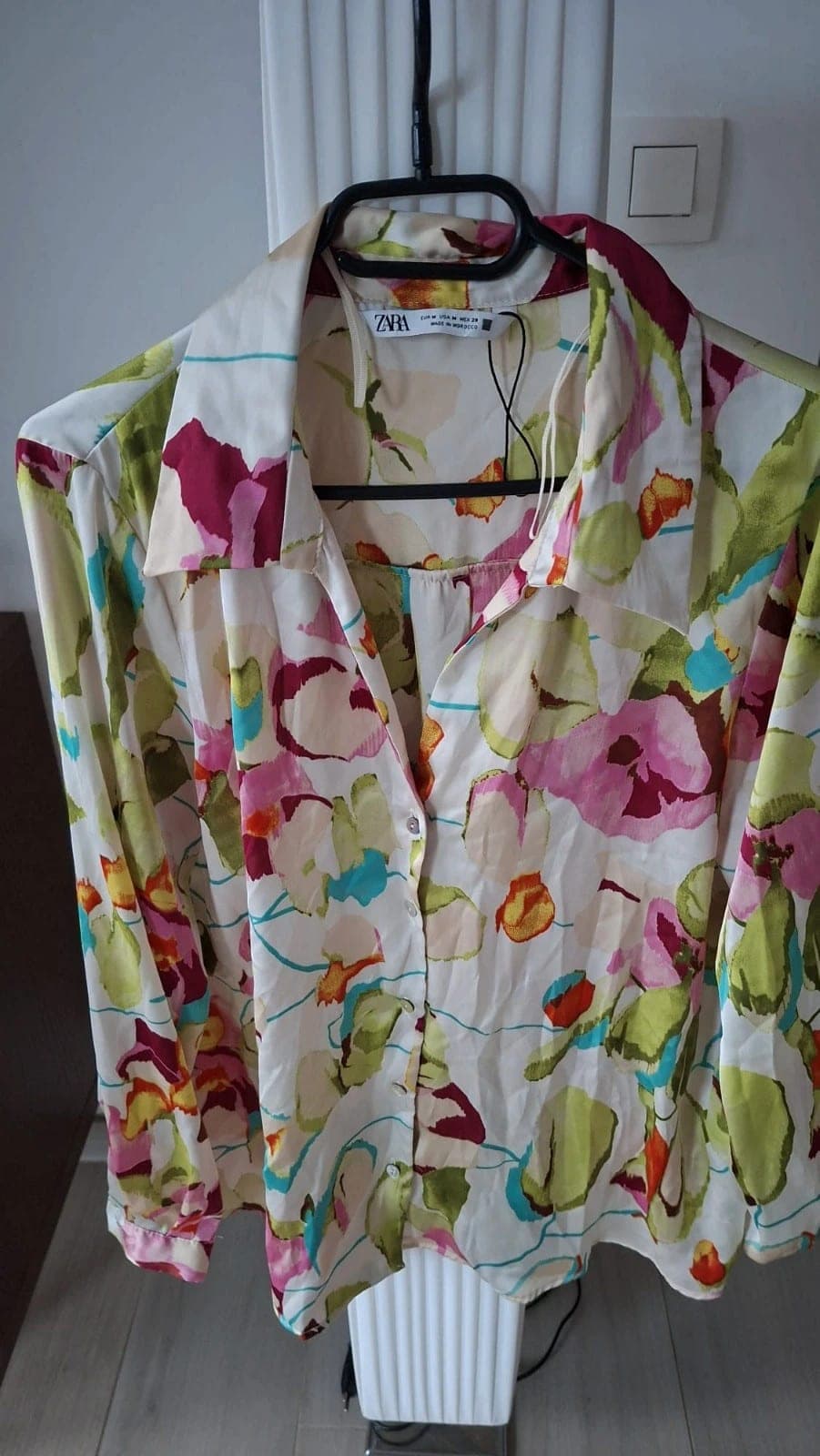 Zara elegante blouse met bloemenprint, maat M