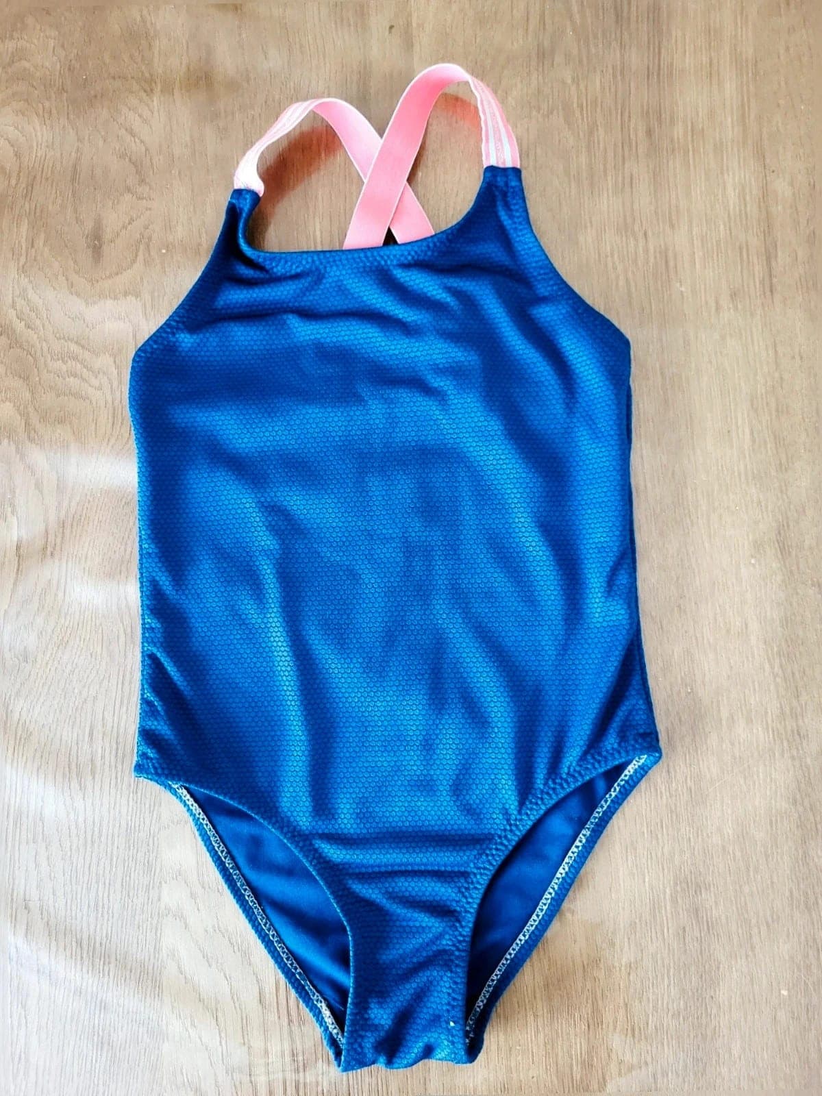 Badpak hEMA blauw roze maat 122/128 – netjes