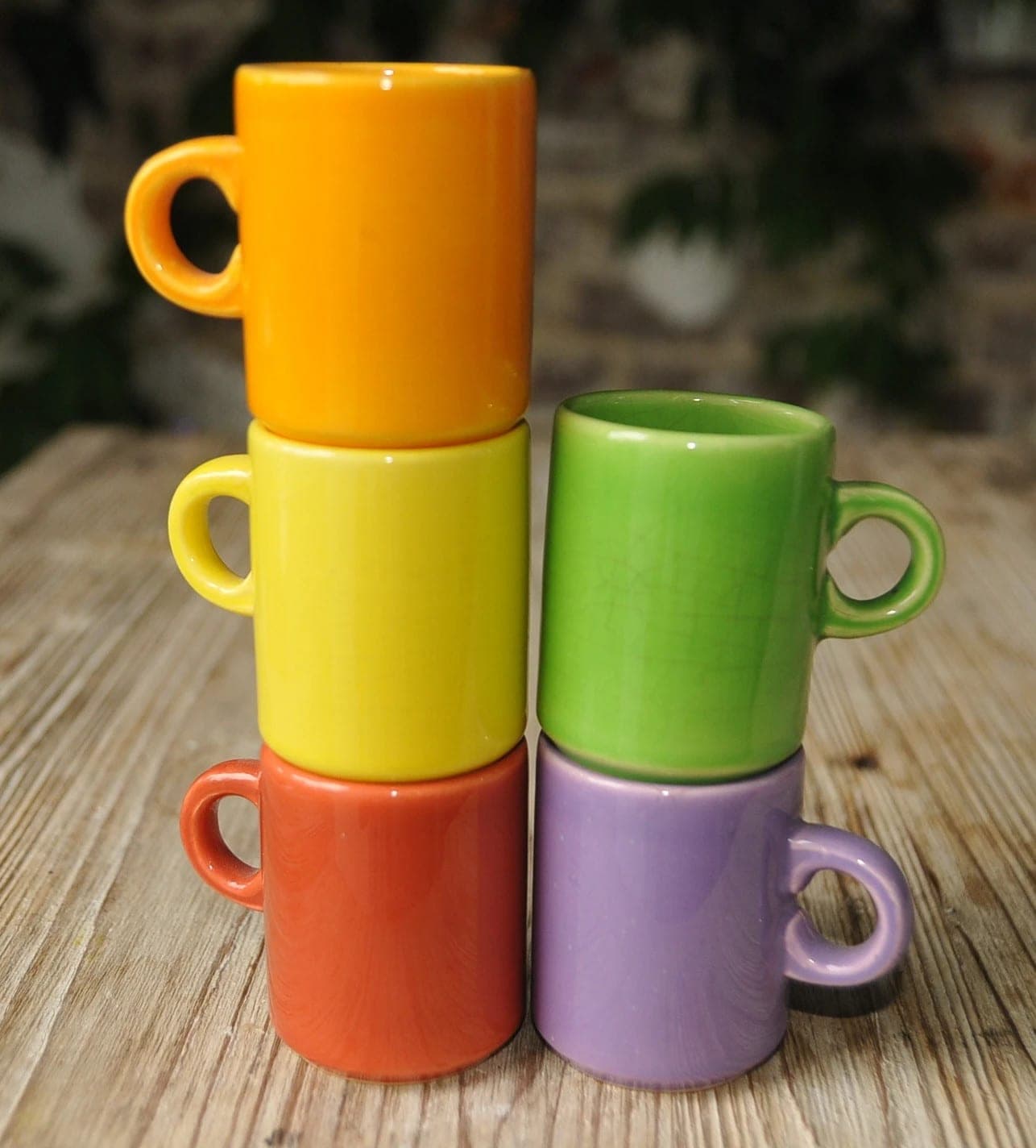 Set van vijf vintage espresso tasjes Mug