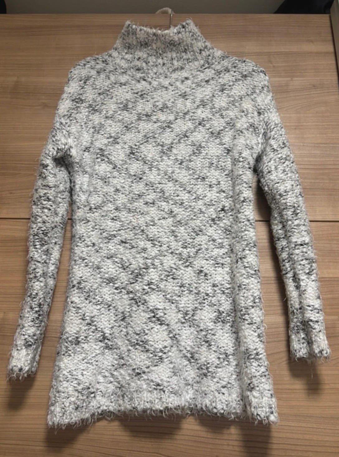 Yessica grijze coltrui met textuur - maat S