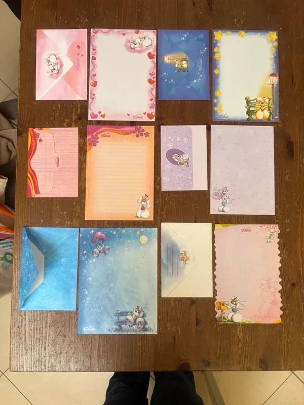 🌸🌸 12 A5 blaadjes met envelop - Diddl