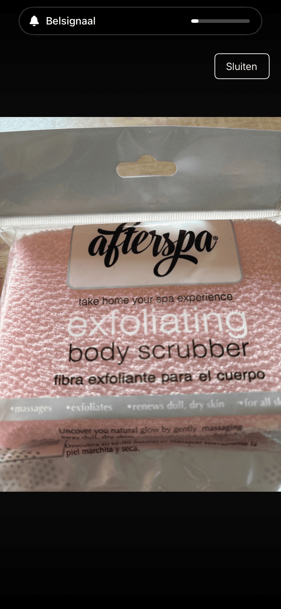 Afterspa Exfoliating Body Scrubber - Pink