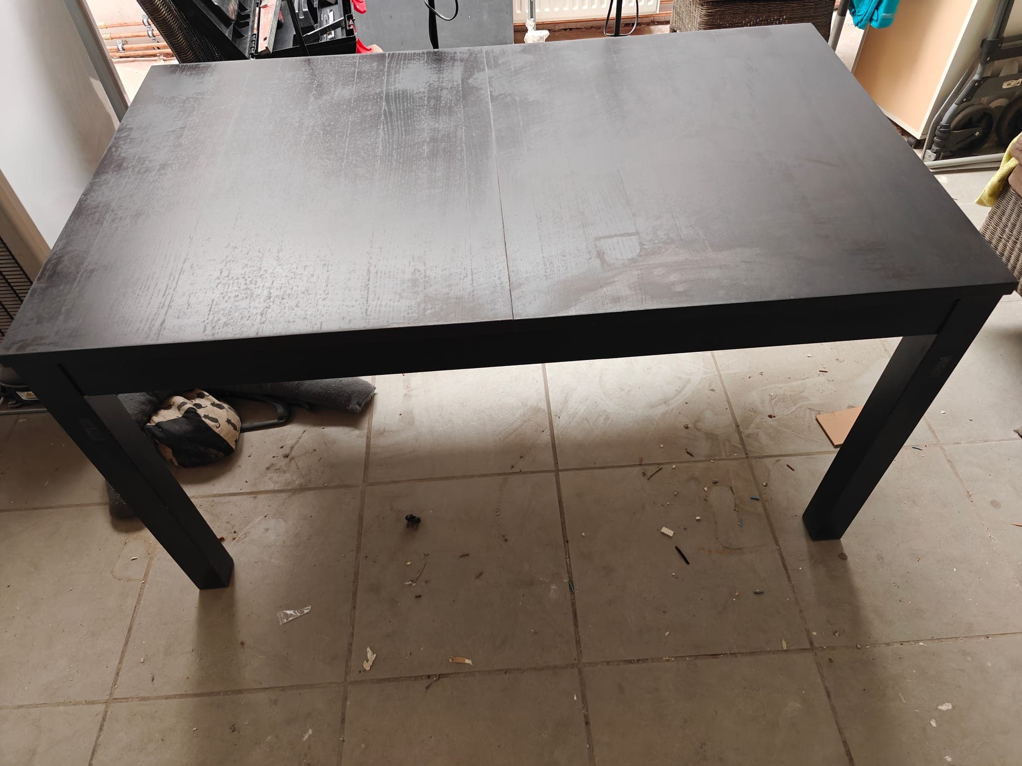 Verlengbare tafel met 2 inlegbladen