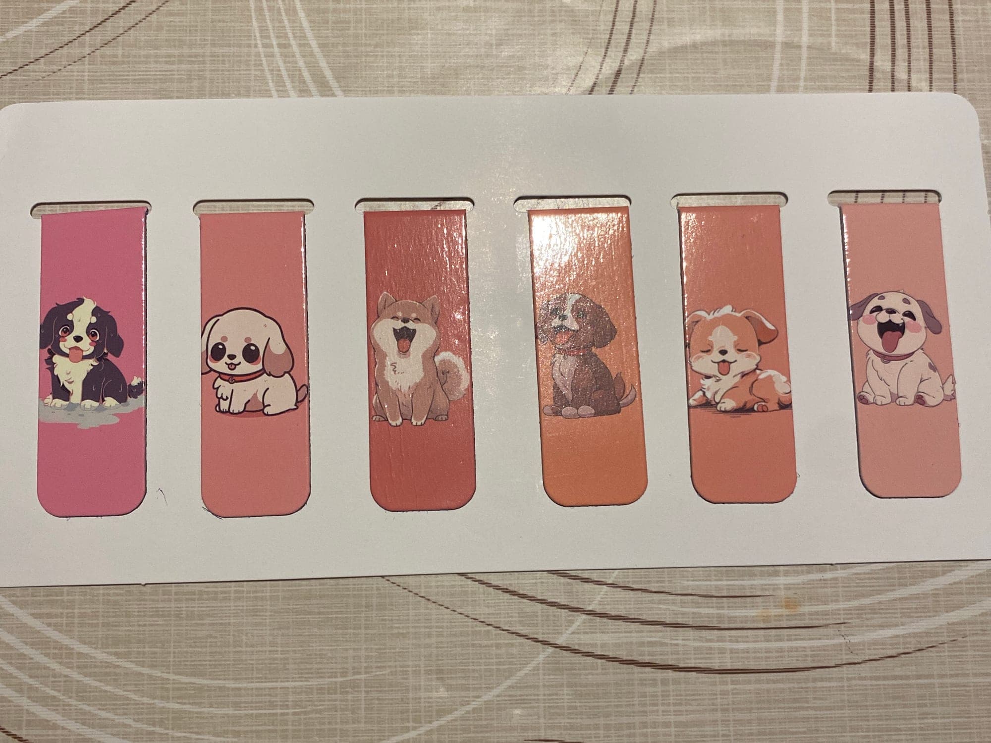 Set van 6 magnetische bladwijzers hondjes