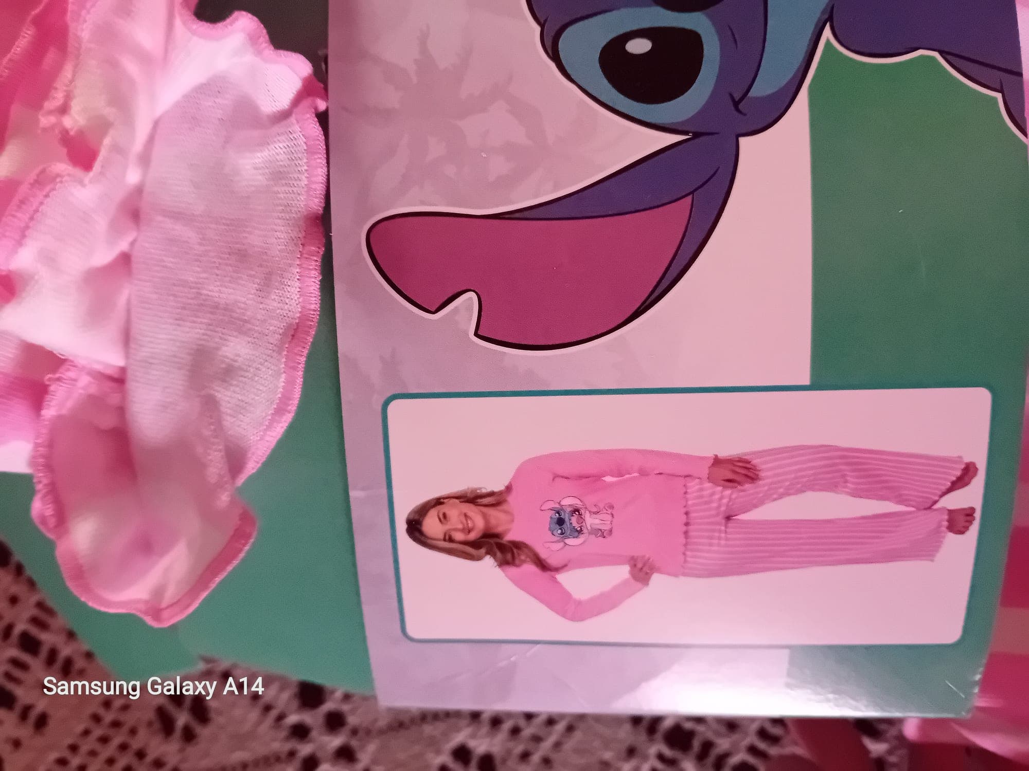 Roze pyjama set met leuke print