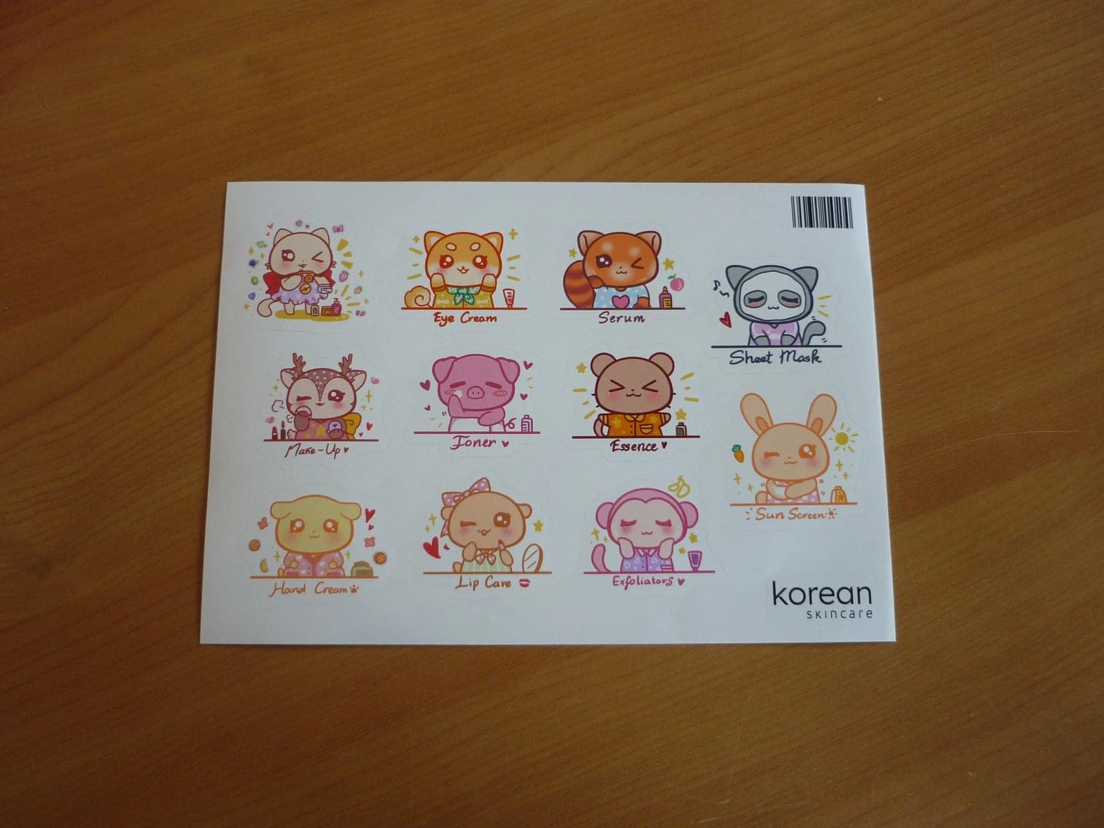Skincare stickers gezichtsverzorging