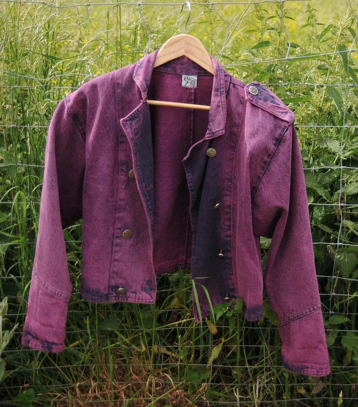 Vintage 80's jeans vest paars TIMES maat L