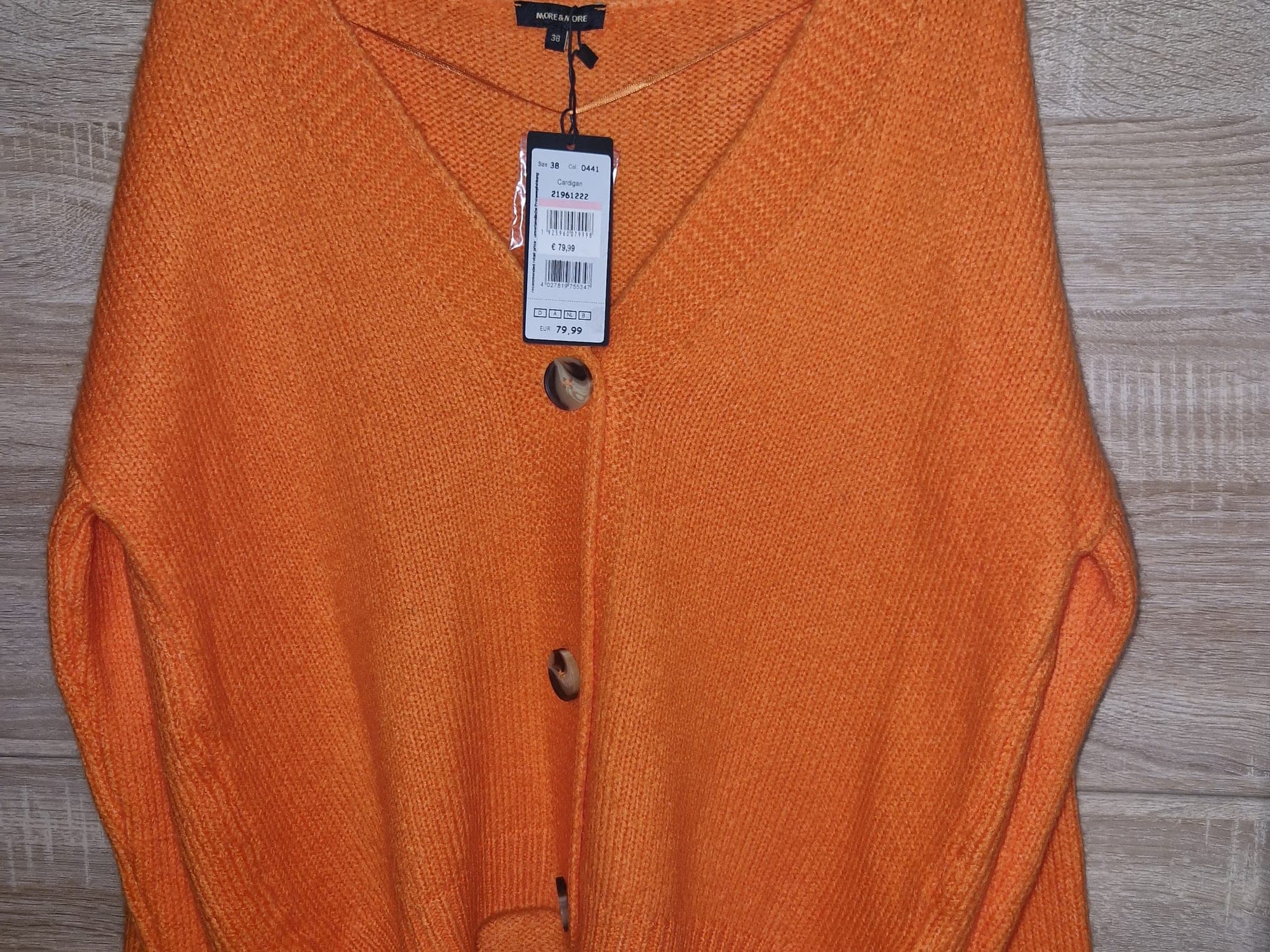 Oranje cardigan van More & More  maat 38 - nieuw met label
