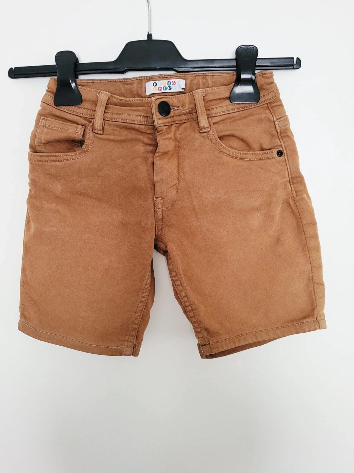 Fish & Chips jongens jeansshort camel/cognac – maat 122