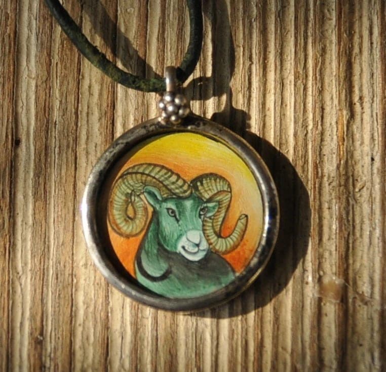 Zilveren hanger ram horoscoop