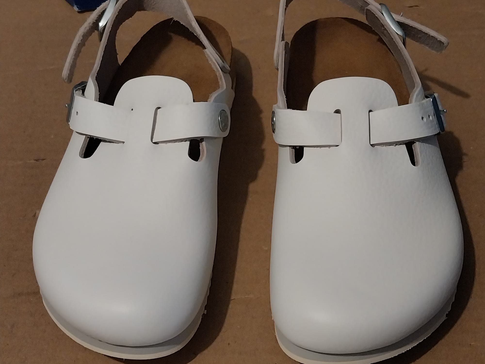 Birkenstock Tokio 37 witte leren clogsandaal met gesp