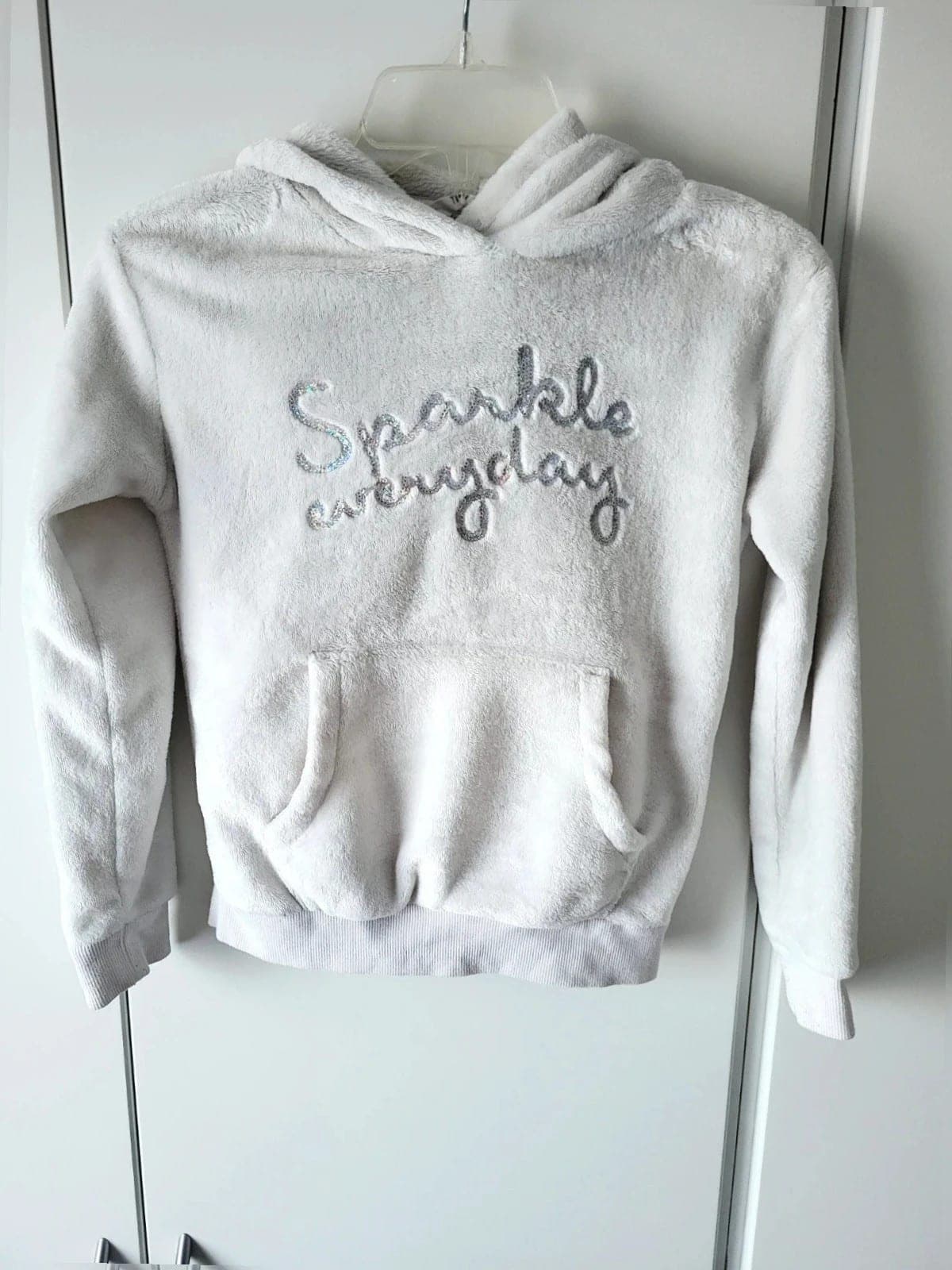 H&M zachte unicorn hoodie wit maat 134/140 sparkle everyday