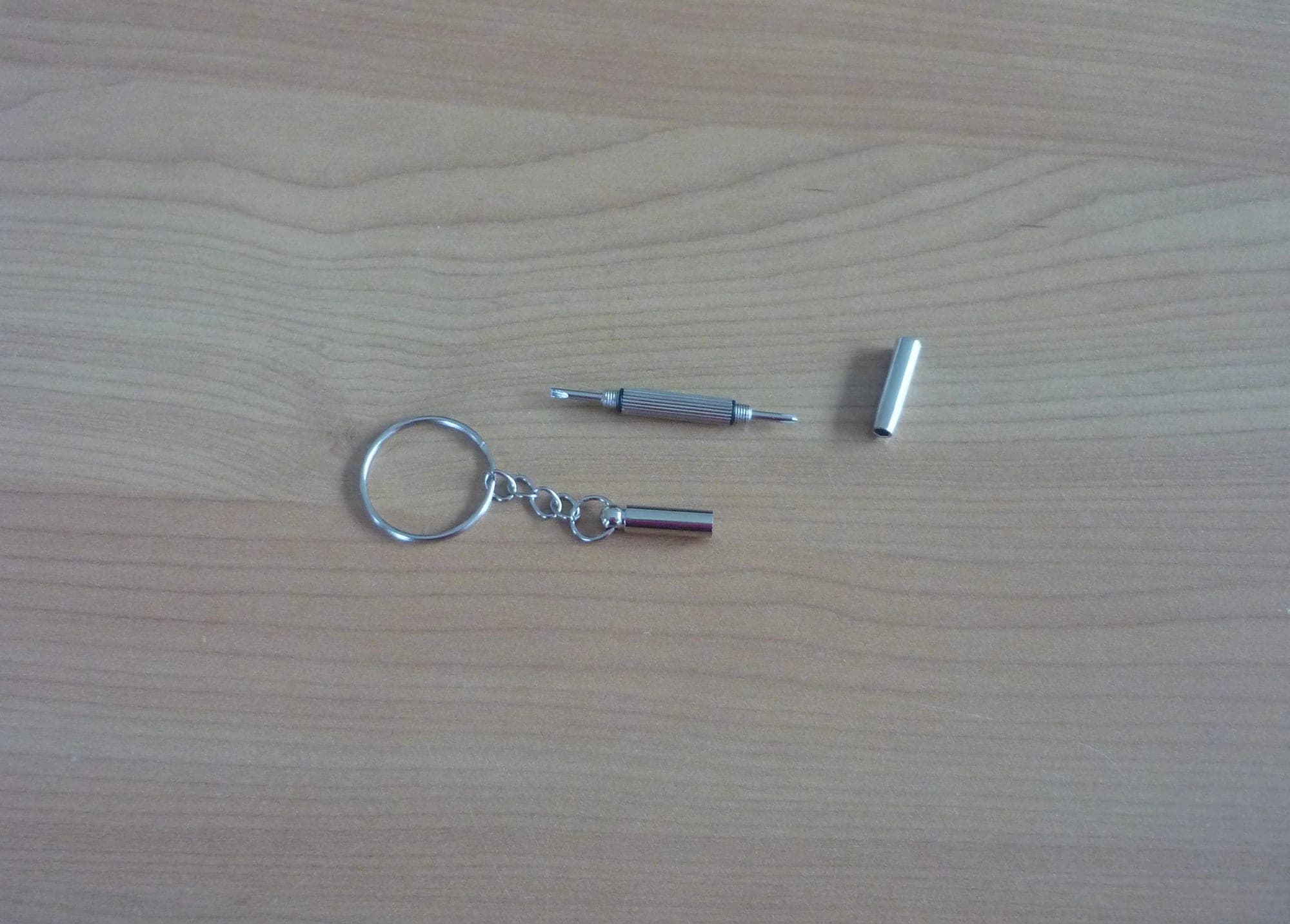 3-in-1 handige sleutelhanger tool schroevendraaier plat kruis inbus