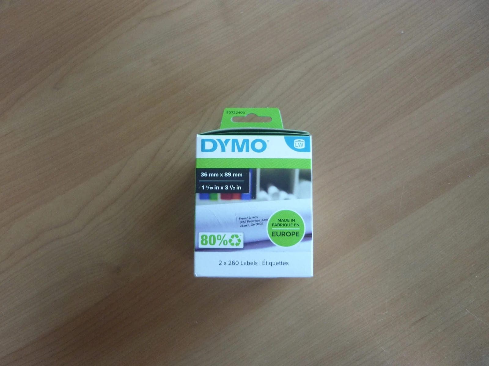 Dymo LW 36 x 89 mm label stickers grote adreslabels brede adresetiketten 2x 260