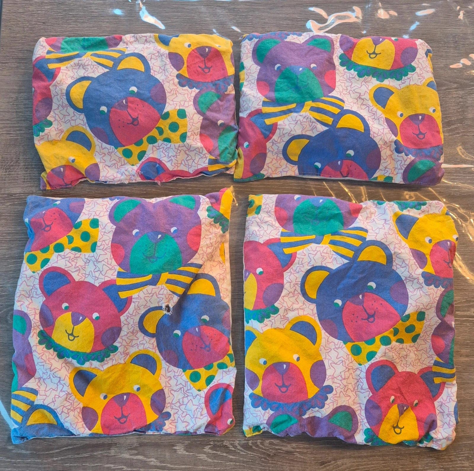 Retro beddenset voor poppenbed