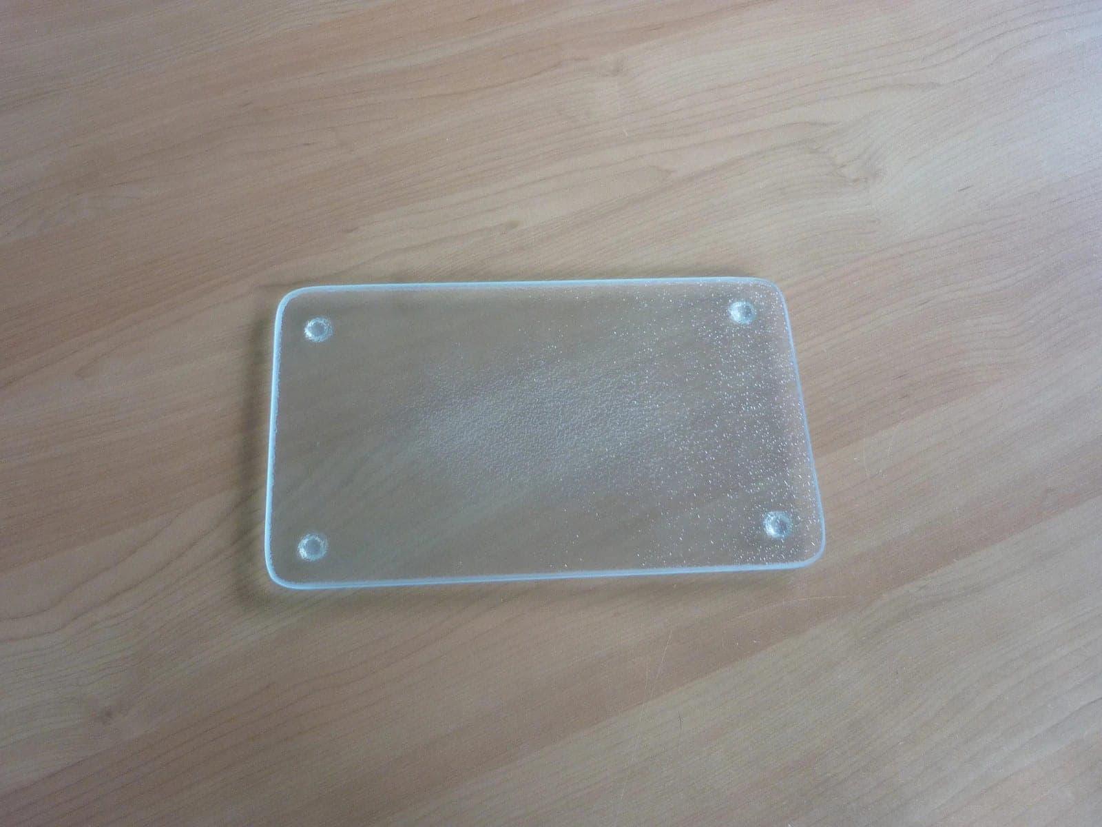 Kleine glazen snijplank 25x15x0,5 cm
