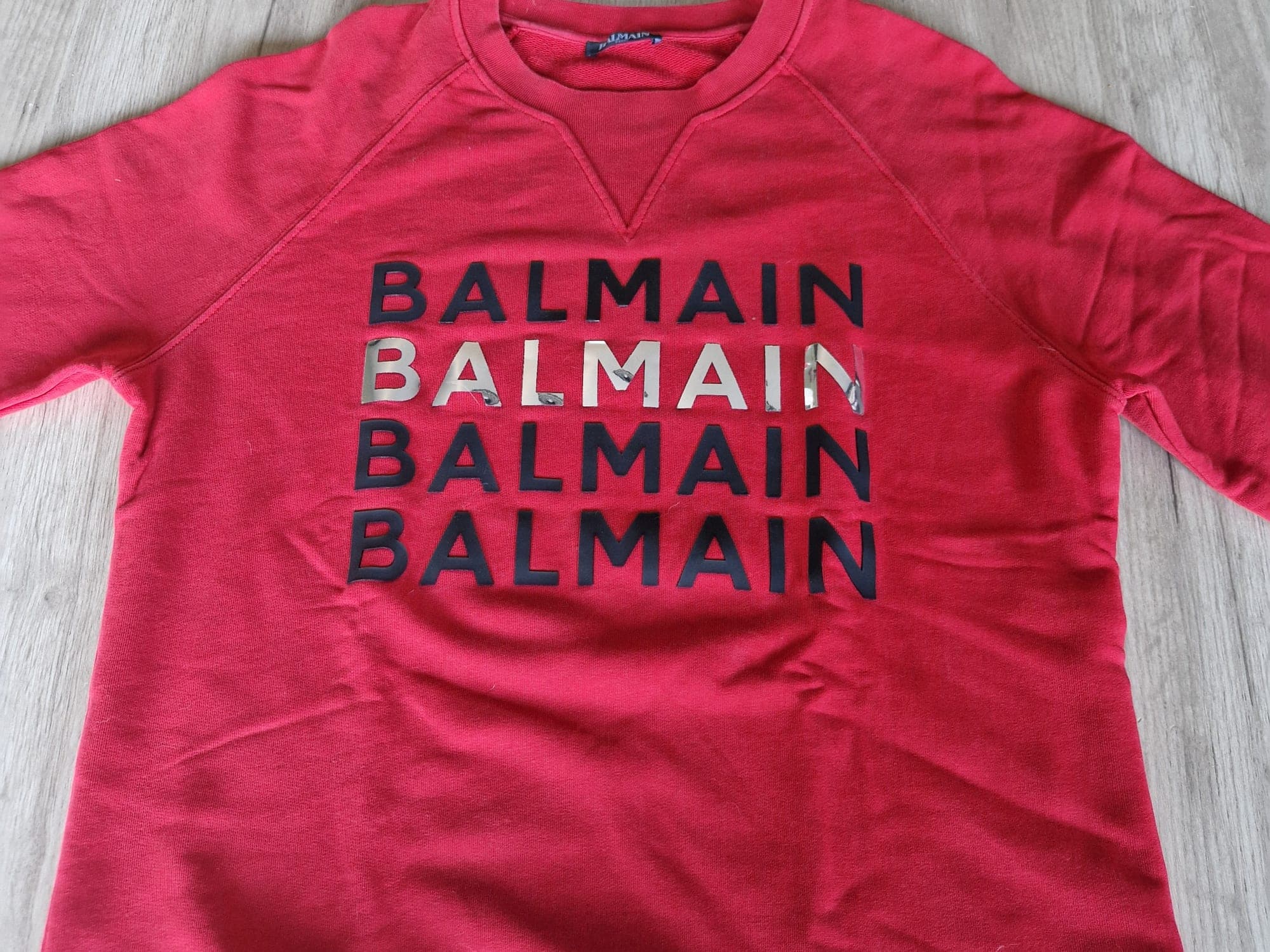 Balmain sweatshirt rood met logo print