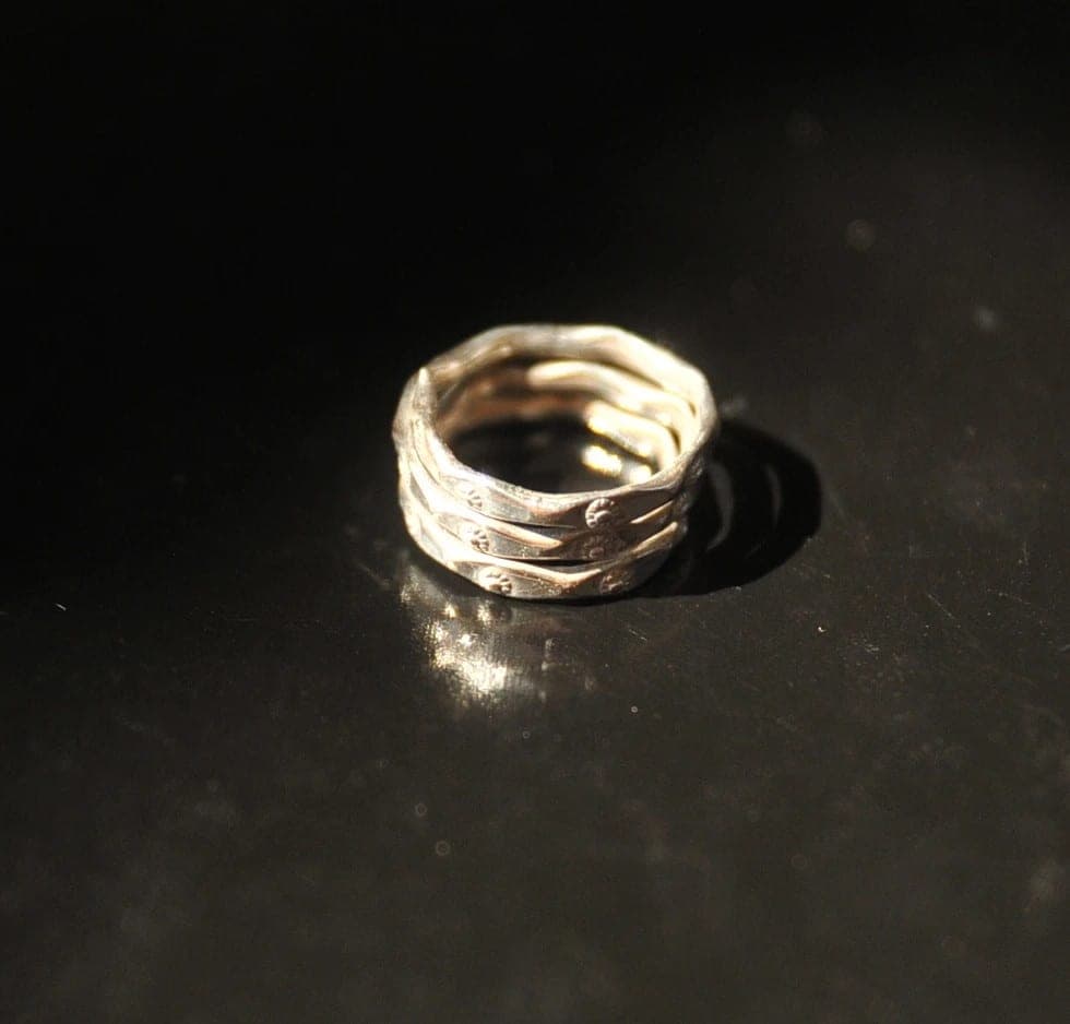 Vintage zilveren teenring aanpasbaar