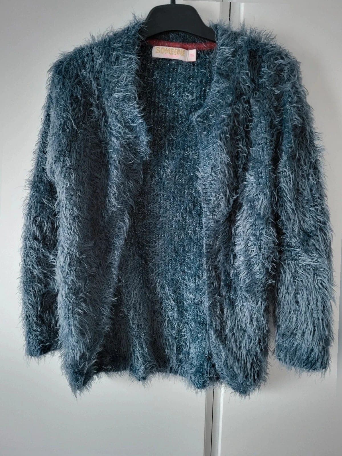 Someone Fluffy vest / Cardigan – blauw – maat 116