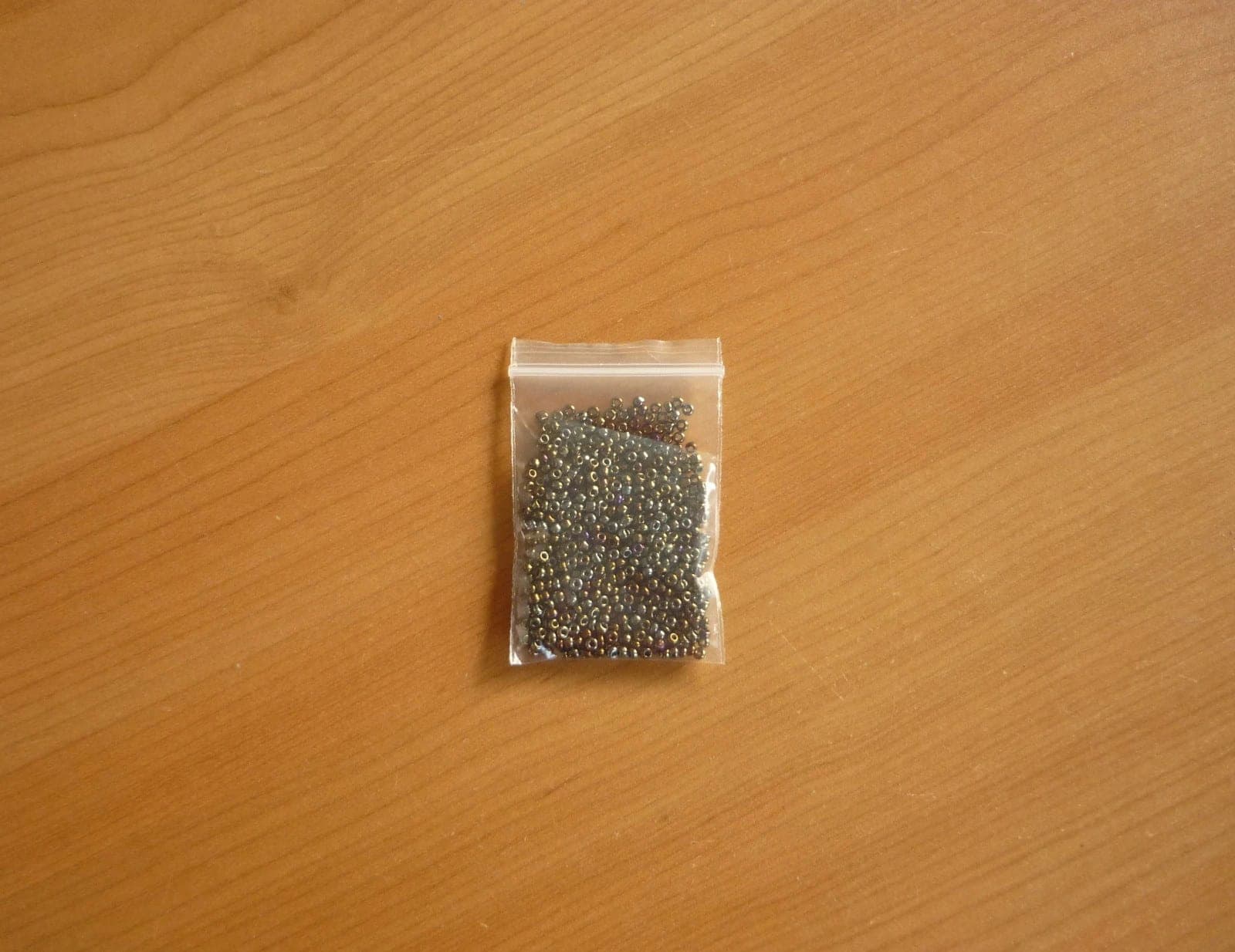 Lot iriserende parels kralen 1,5 mm bruin paars brons