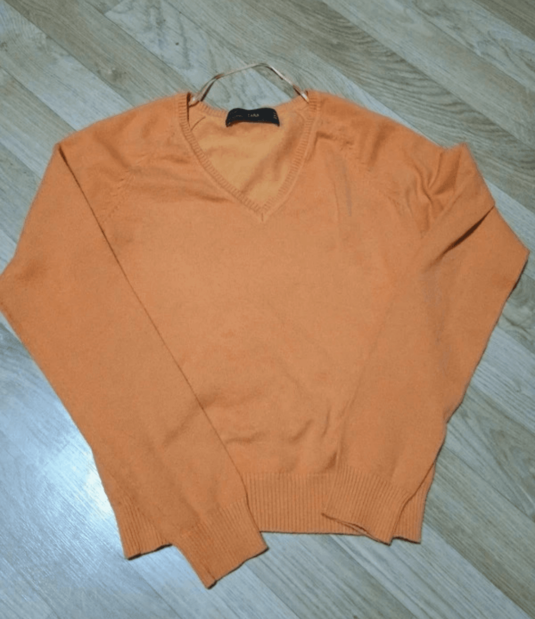 Oranje trui met V-hals - Zara