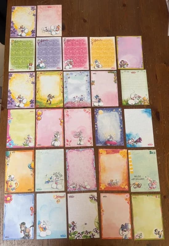 🌸🌸 53 A6 blaadjes - Diddl