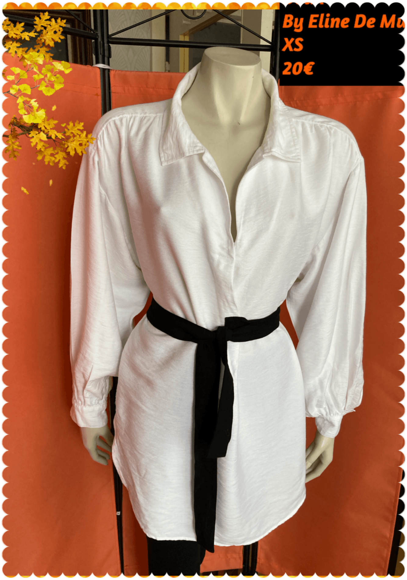 Blouse/tunique blanche taille XS. Deux By Eline Demunck