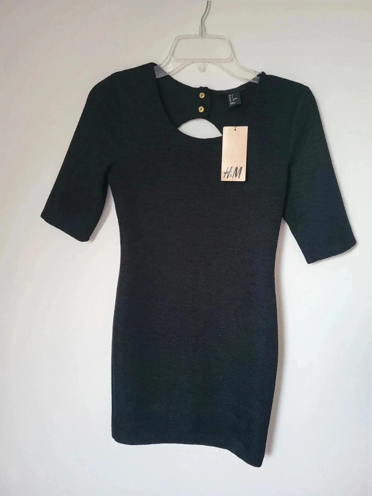 *NIEUW* Zwart jurk Met Open rug H&M