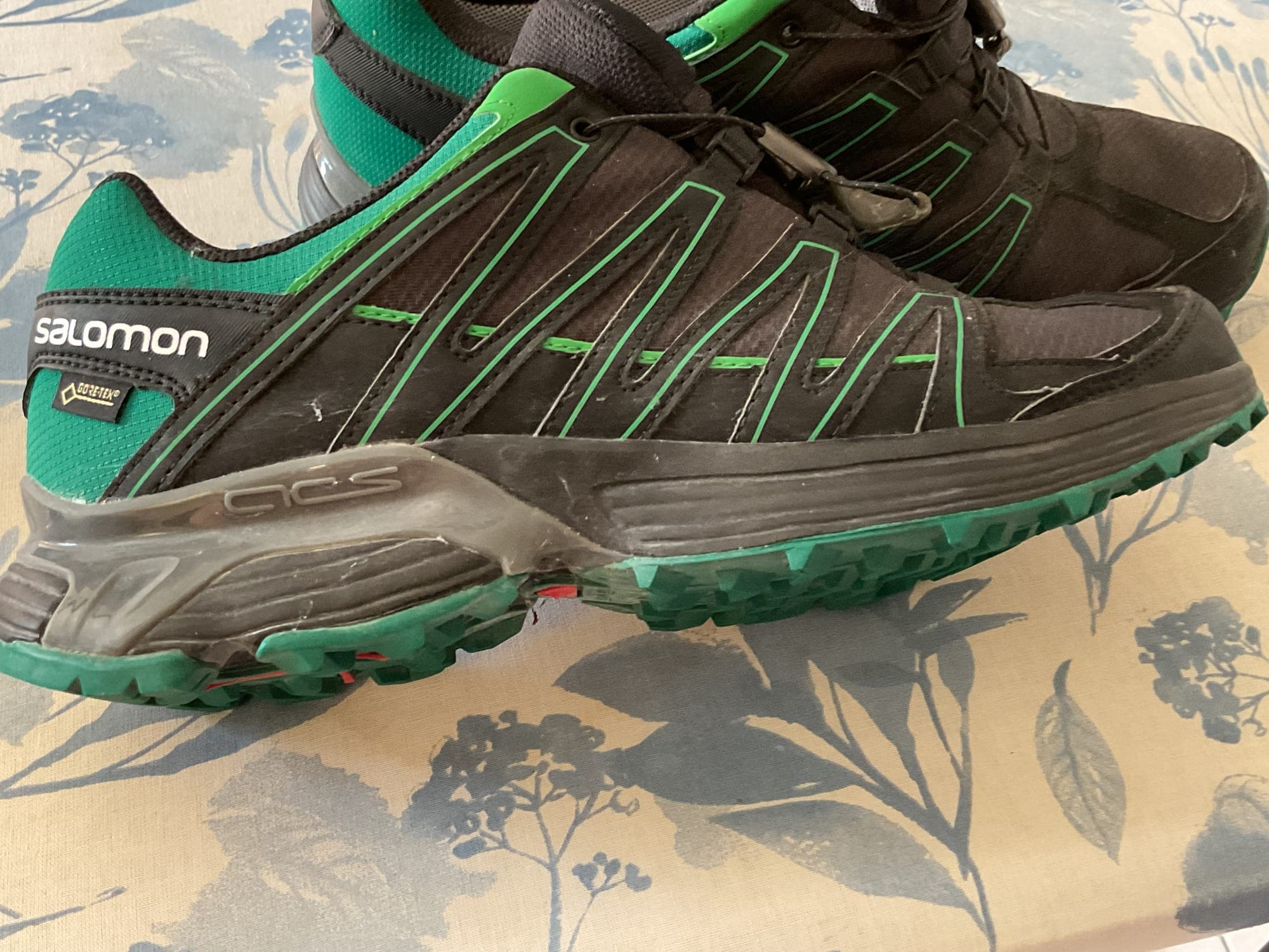 Salomon wandelschoenen zwart groen GoreTex