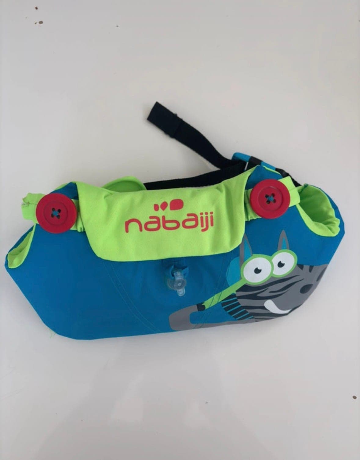 Nabaiji zwemband/zwemvest blauw met groene accenten