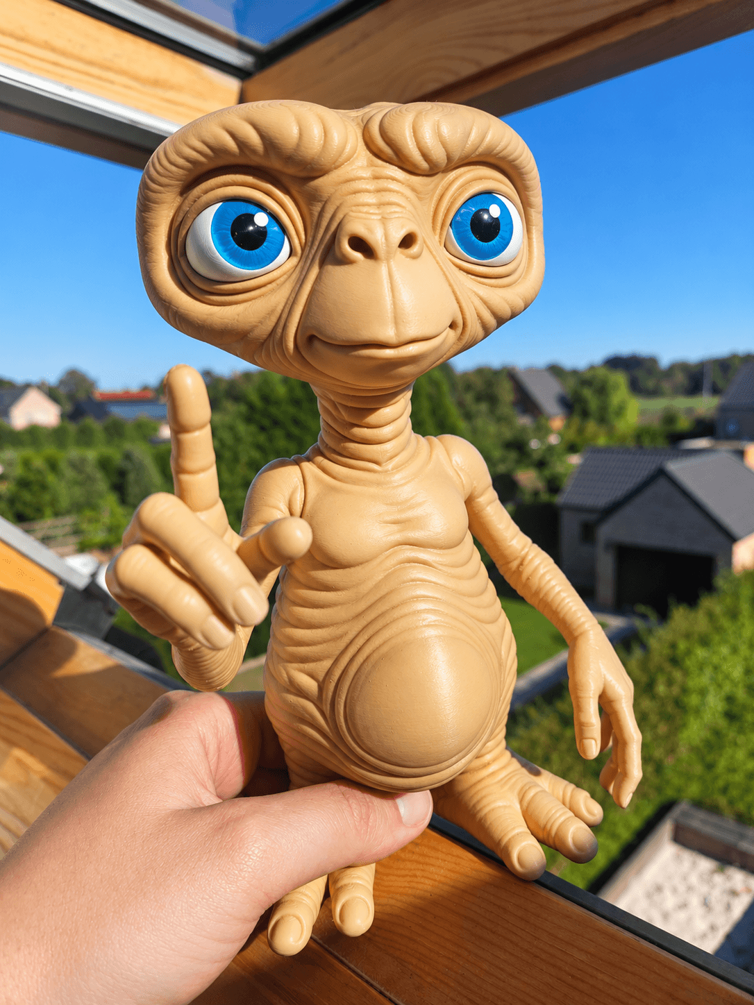 E.T. the Extra-Terrestrial figuur met blauwe ogen