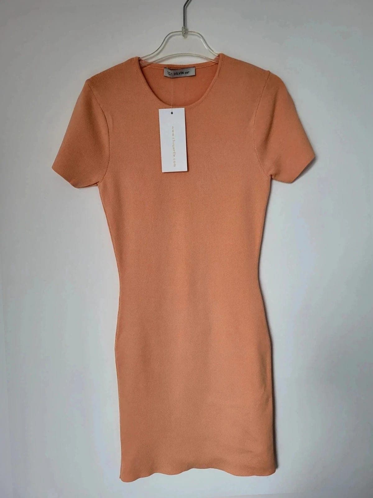 Nieuwe Dilvin Knit Peach Bodycon jurk - one size