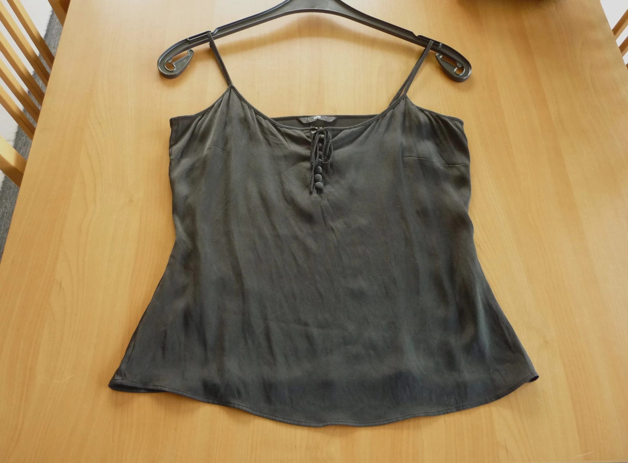Black satin top from H&M Size 38