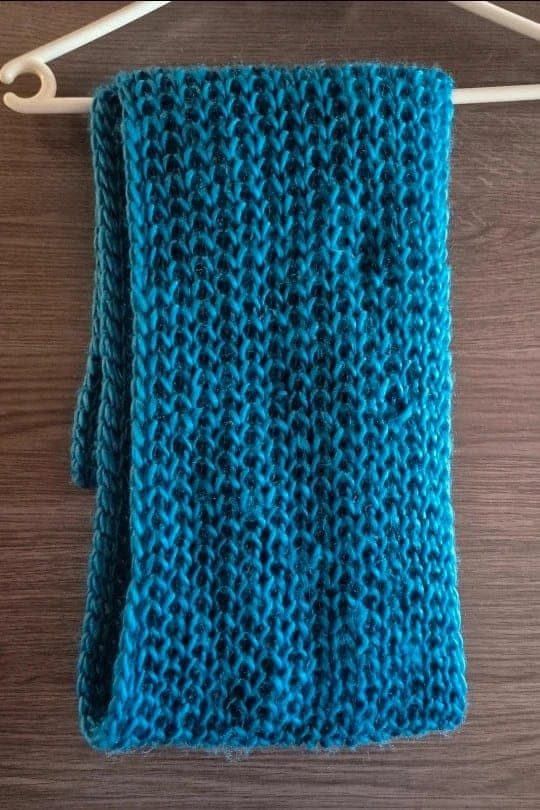 Foulard en laine bleu - prêt pour l'hiver